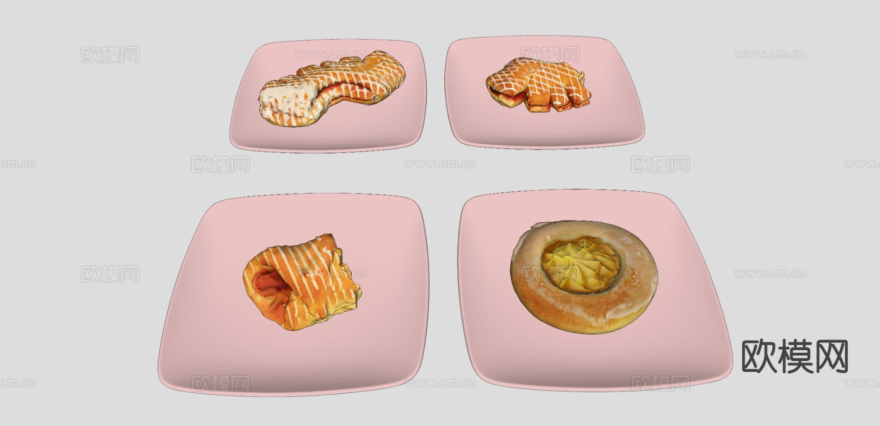 食品 蛋糕 点心su模型下载（渲染图1）