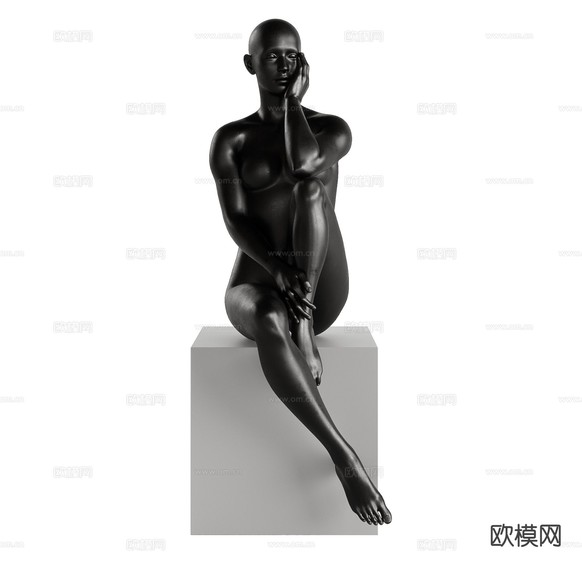 Finesse 人形雕塑 艺术人体装置3d模型下载(渲染图2)