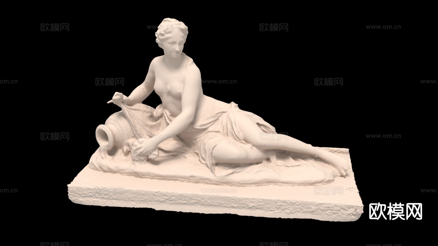 欧式人物雕塑3d模型下载