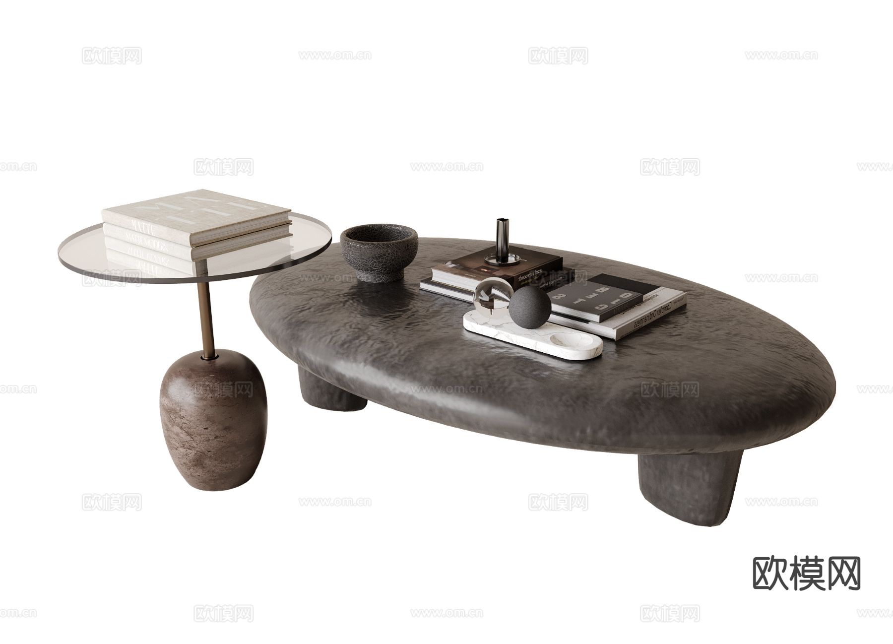 中古风茶几su模型下载（渲染图2）