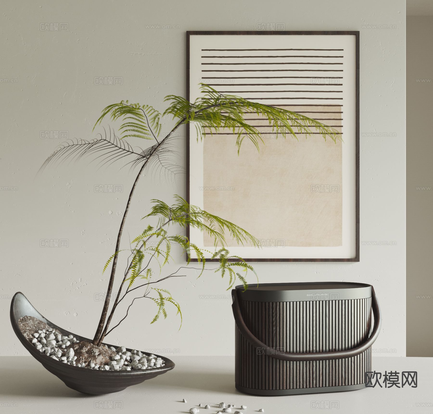 音响摆件su模型下载（渲染图2）