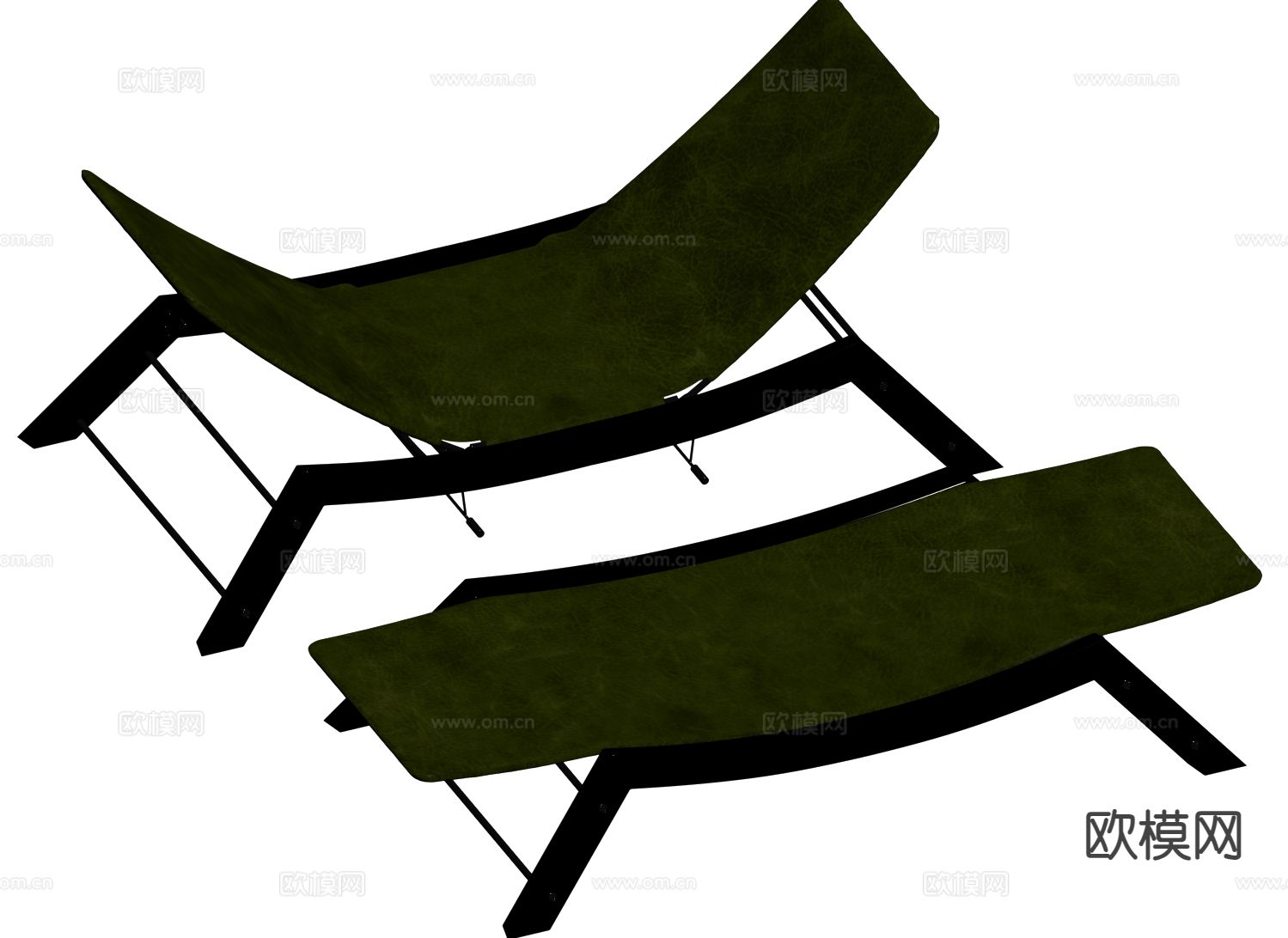 现代户外椅 躺椅 休闲椅su模型下载（渲染图1）