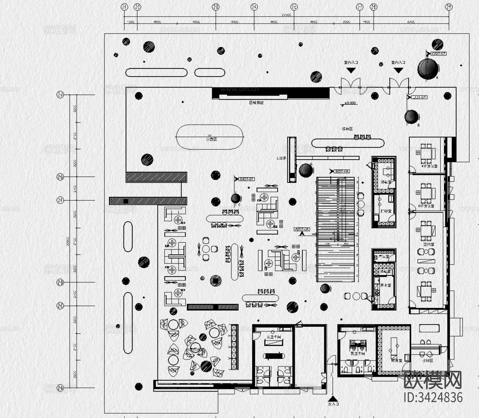 售楼处CAD图库下载（渲染图10）