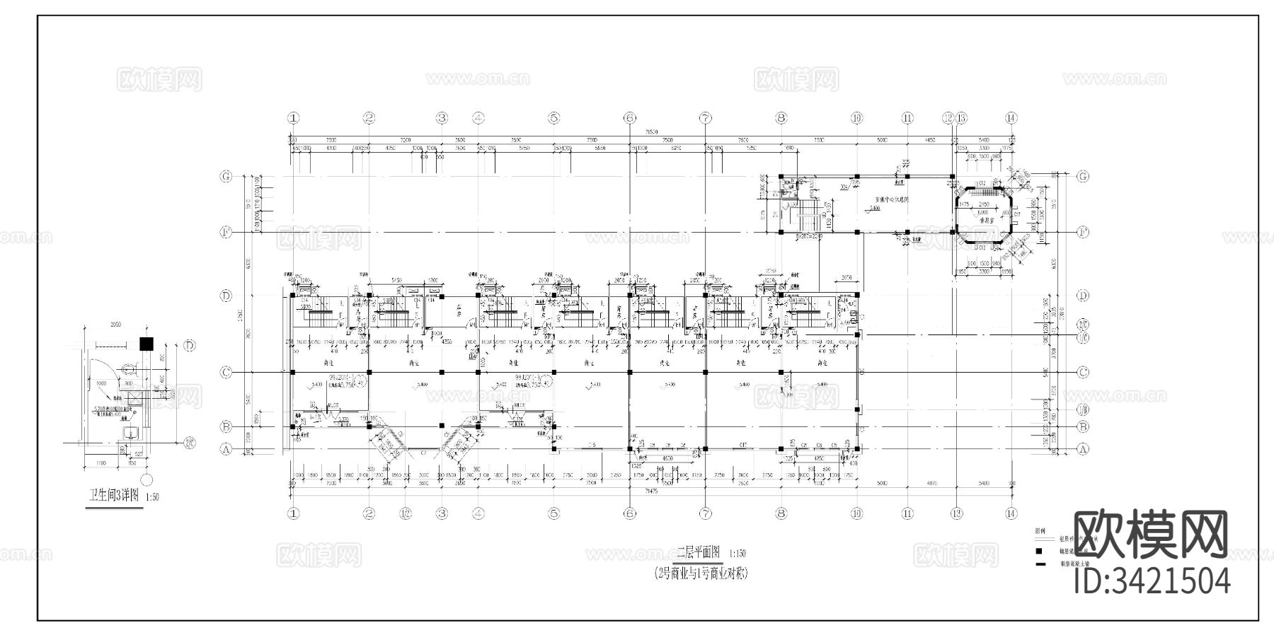英式商业CAD施工图下载（渲染图4）