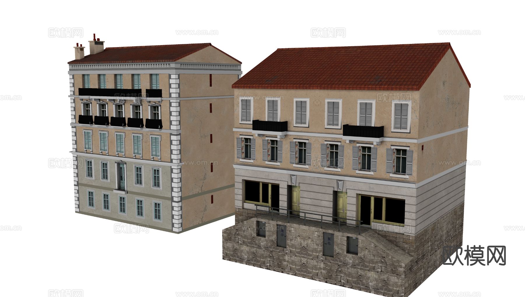 欧式学校 教学楼 实验楼su模型下载（渲染图1）