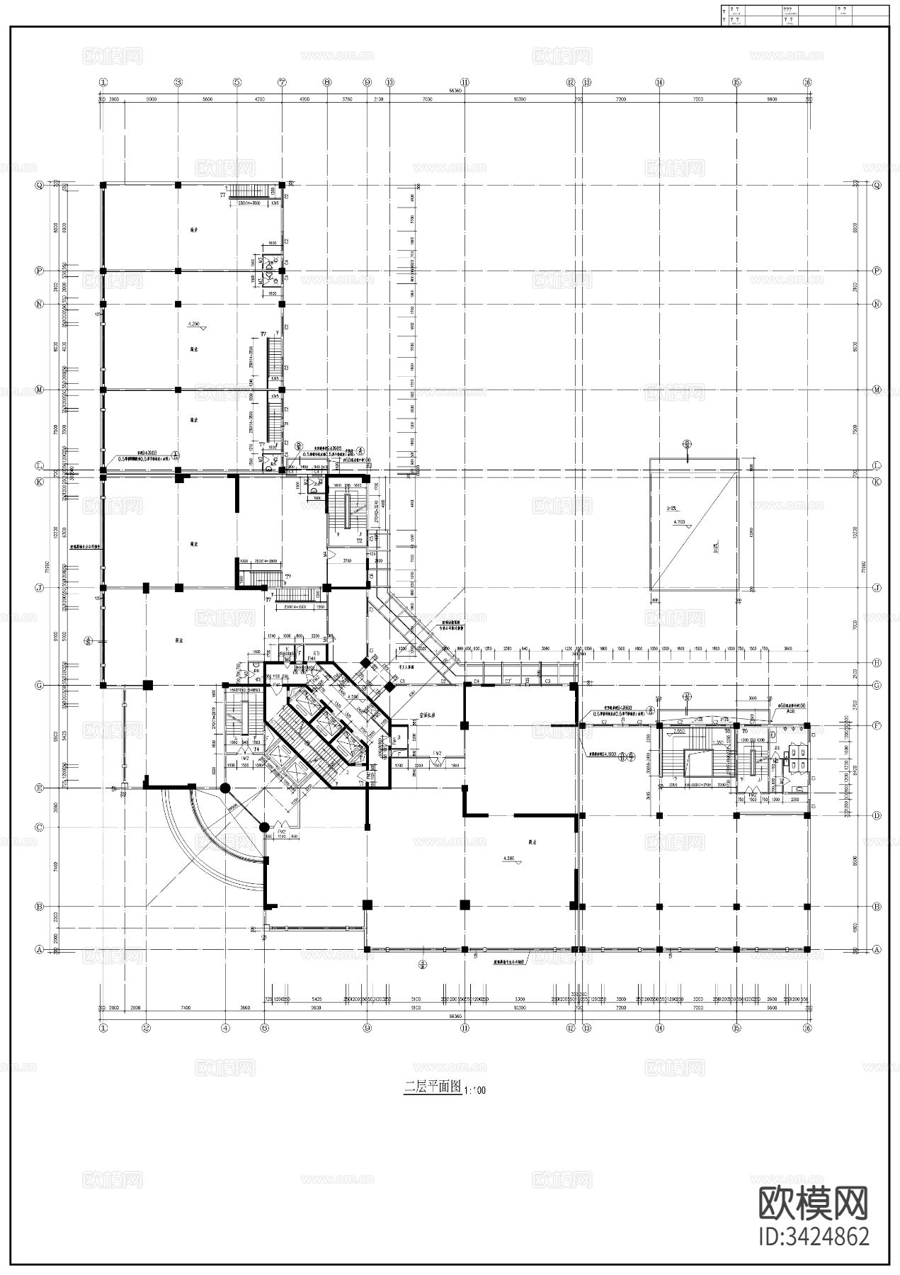 国际厦CAD施工图下载（渲染图4）
