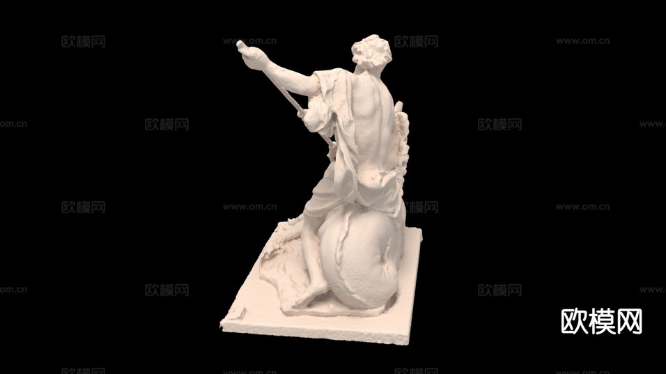欧式人物雕塑3d模型下载