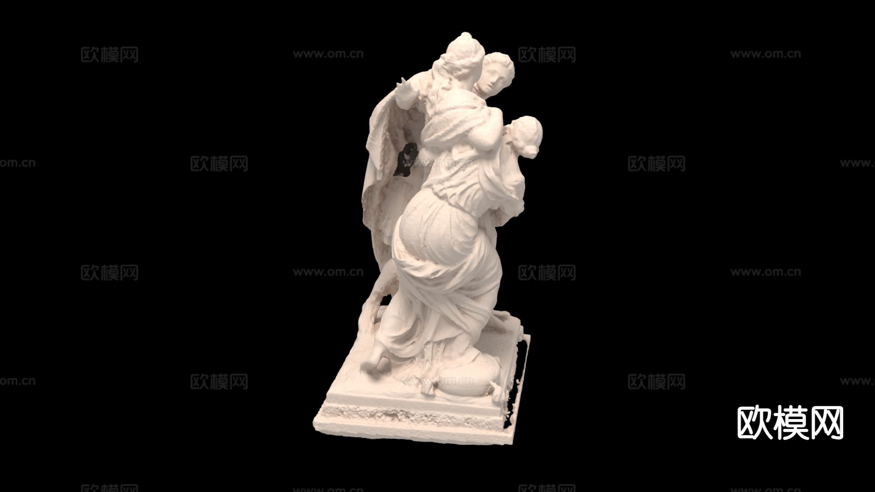 欧式人物雕塑3d模型下载