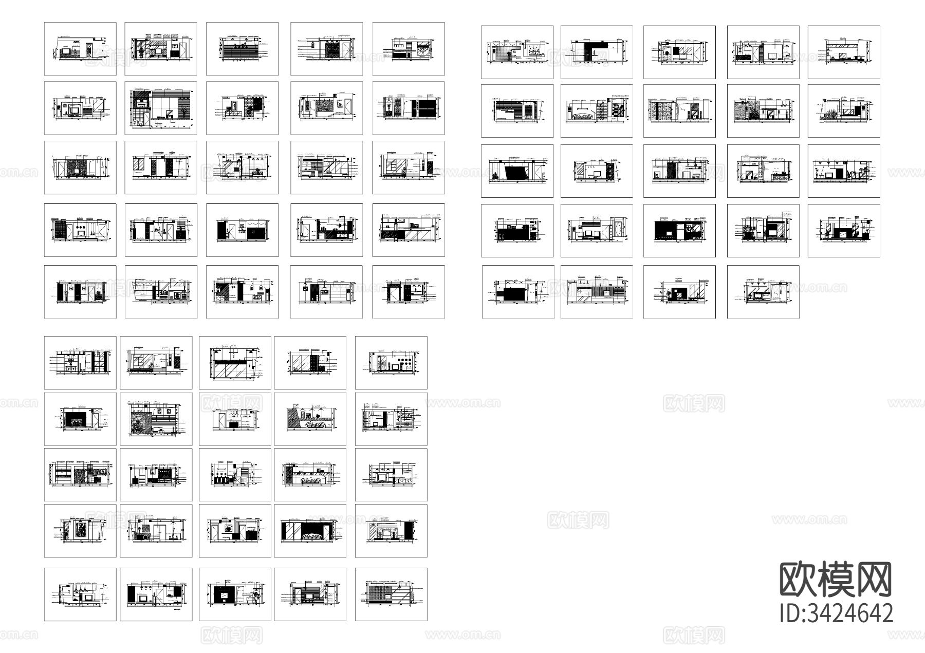 客厅装修CAD施工图下载（渲染图10）