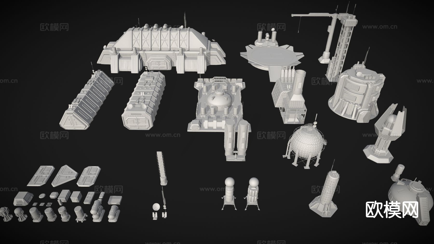 科技感零件3d模型下载