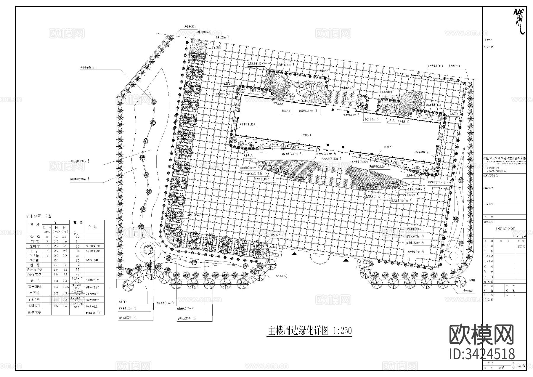 城市广场景观CAD施工图下载（渲染图1）