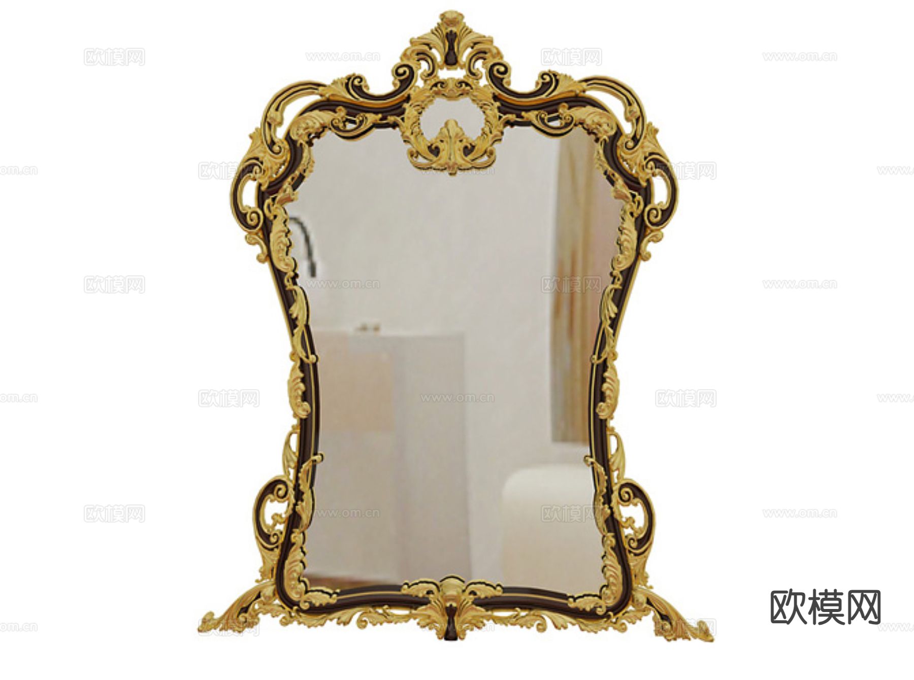 欧式古典镜子 装饰镜 挂镜3d模型下载