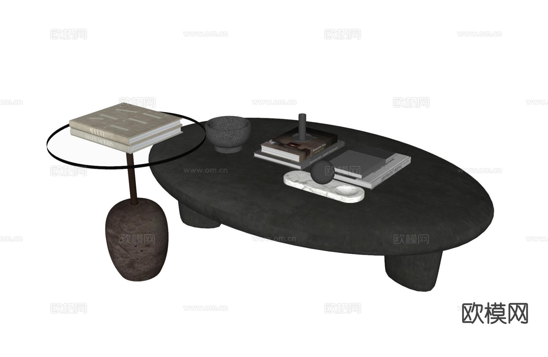 中古风茶几su模型下载（渲染图1）