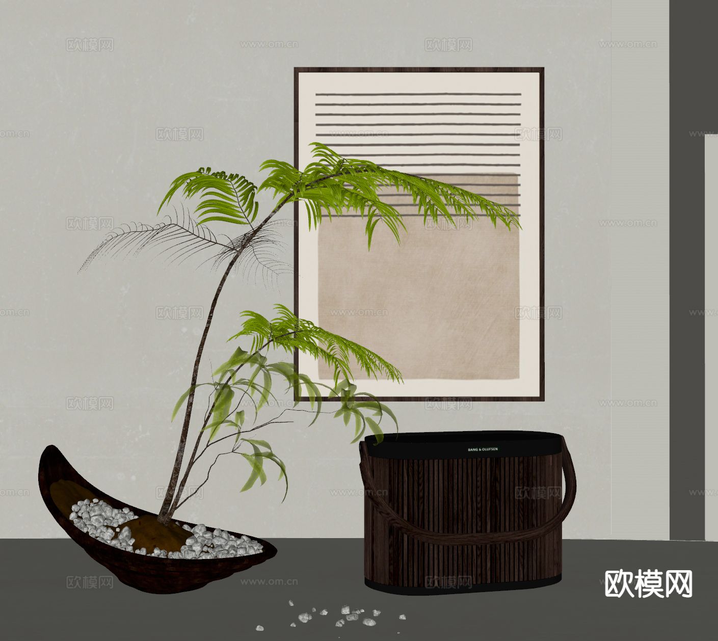 音响摆件su模型下载（渲染图1）