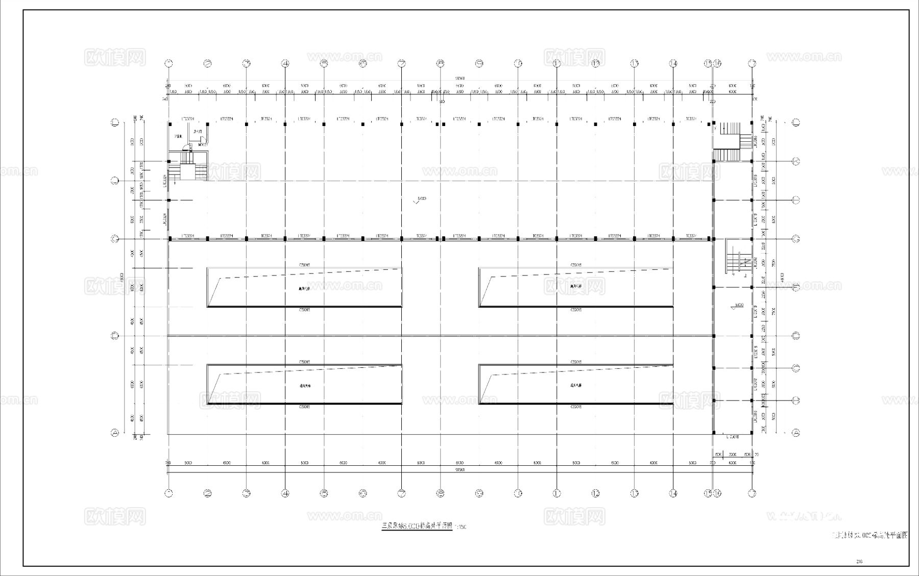 跨境电商产业园弱电CAD施工图下载（渲染图5）