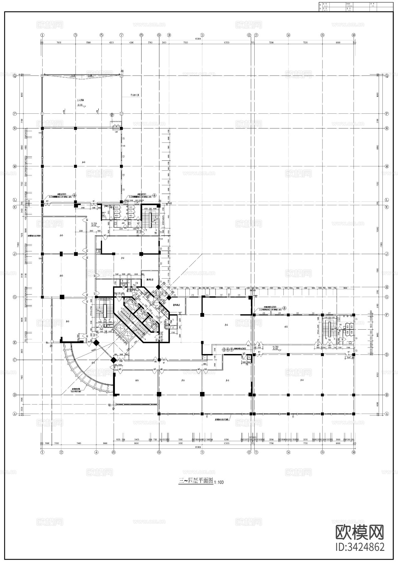 国际厦CAD施工图下载（渲染图5）