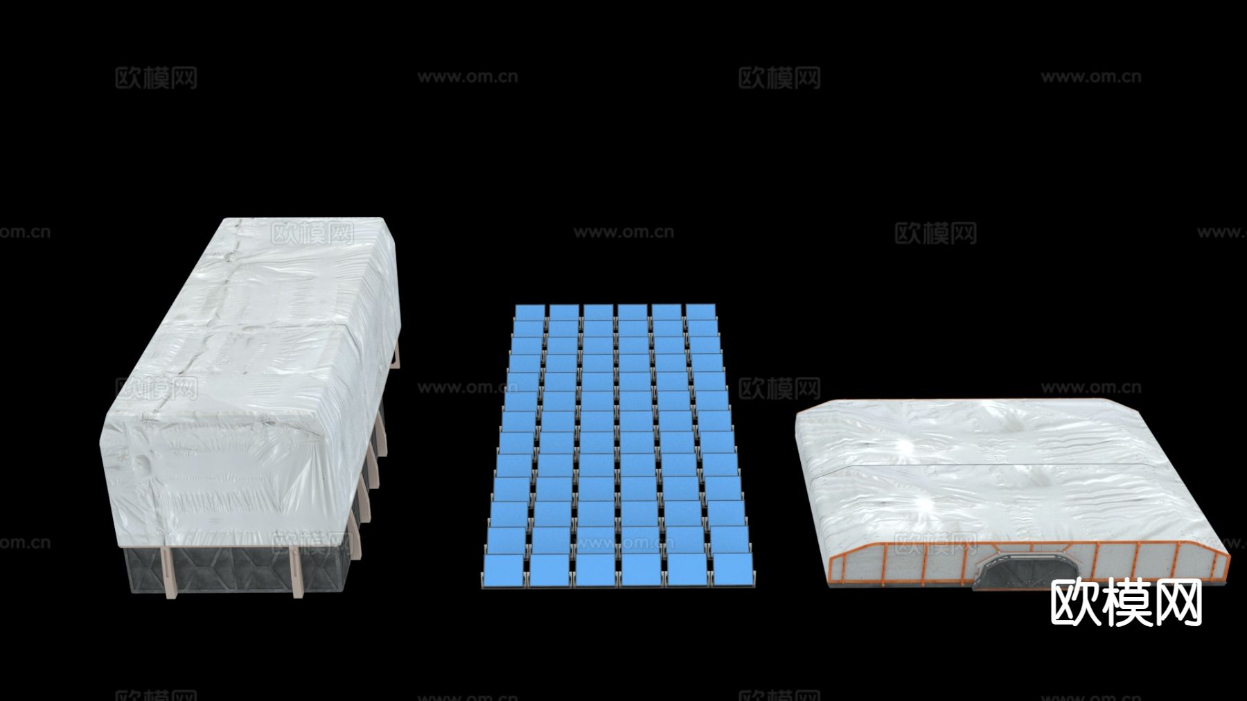 现代未来科幻基地 星际殖民地3d模型下载
