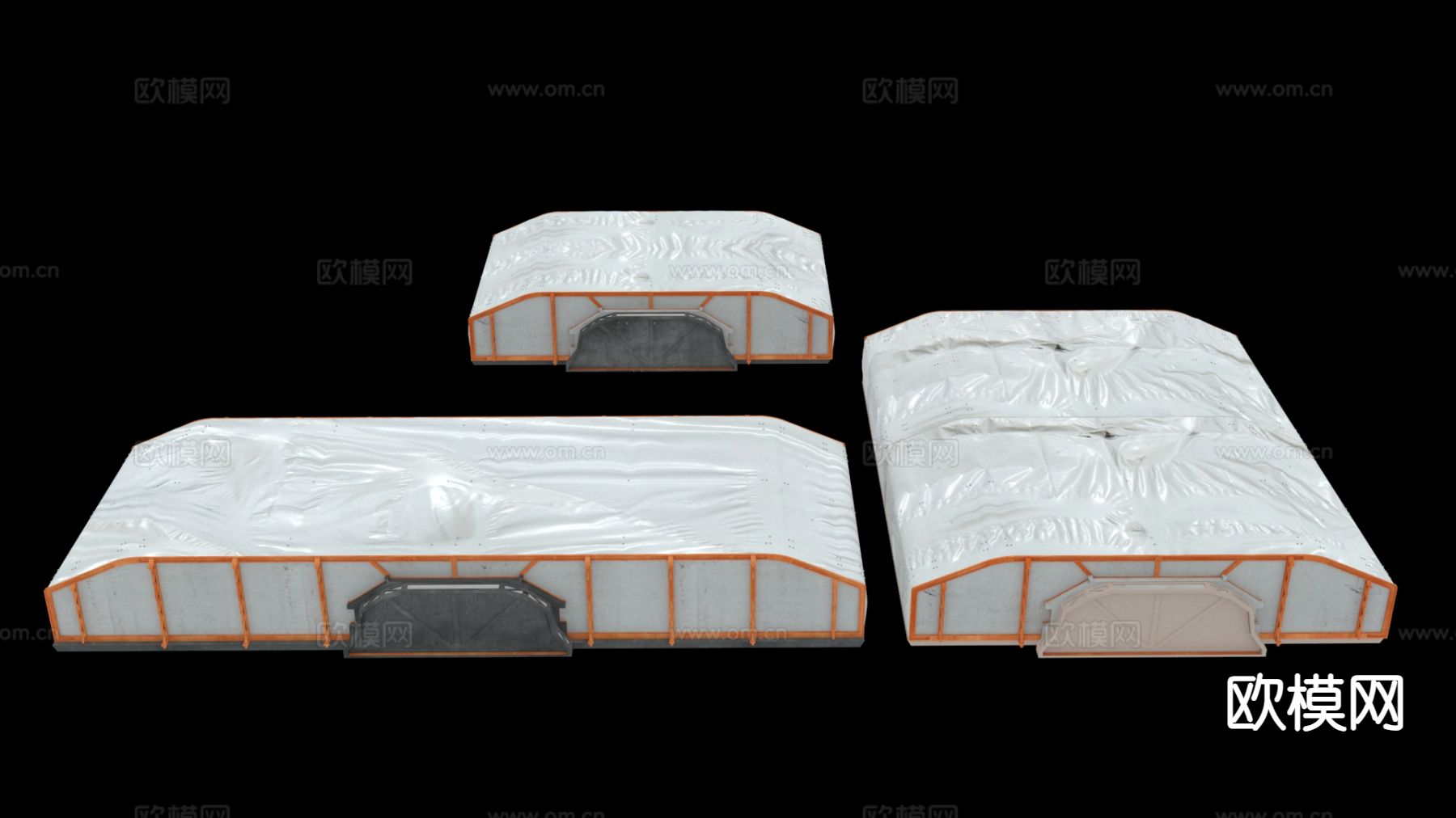 现代未来科幻基地 星际殖民地3d模型下载