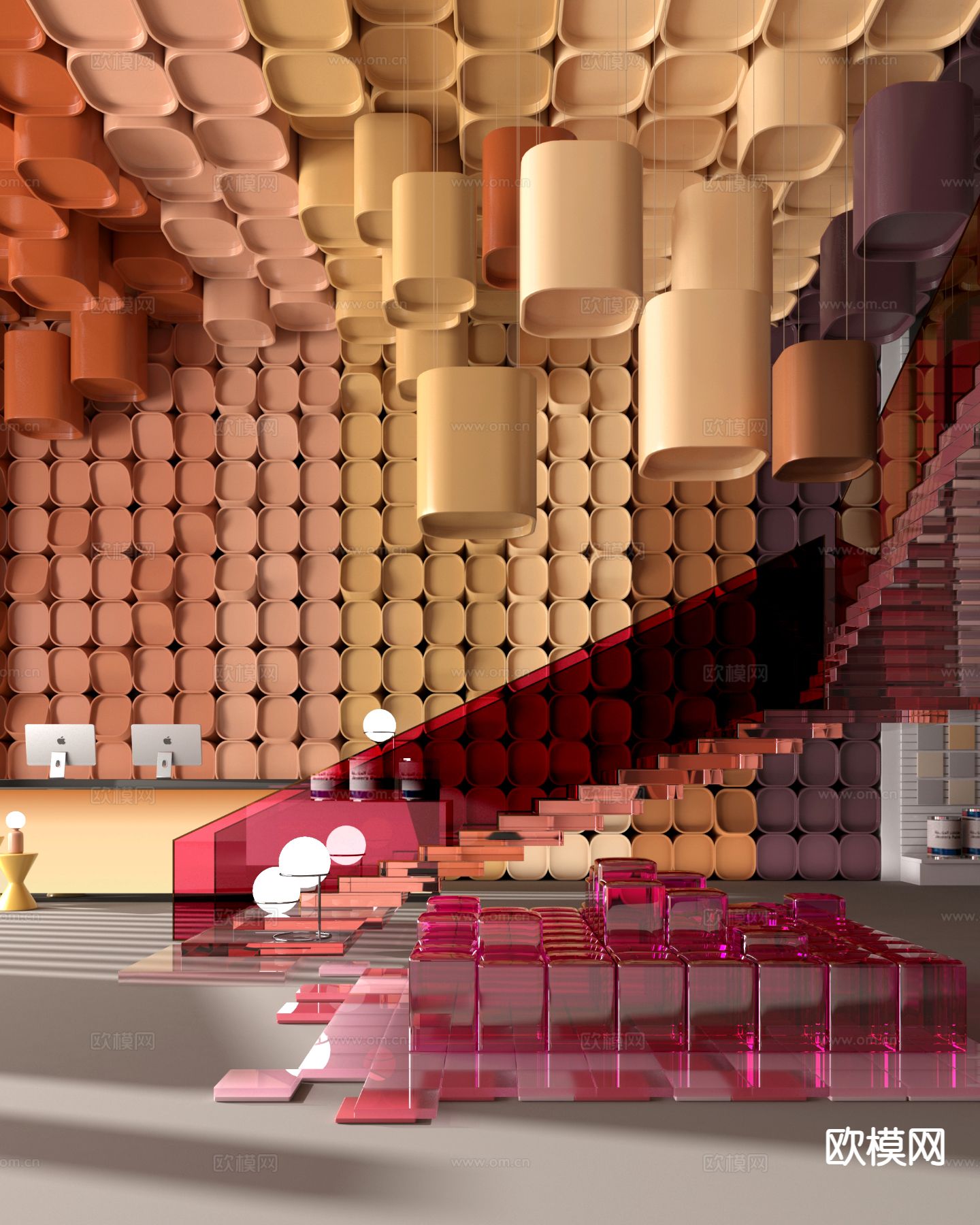 沙特阿拉伯JAZEERA 展厅3d模型下载（渲染图1）