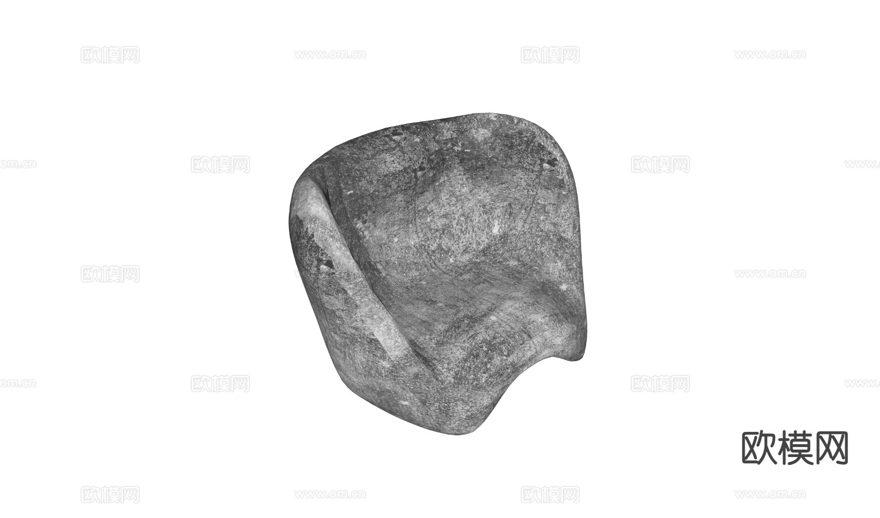 后现代休闲椅 亚克力椅子su模型下载（渲染图1）