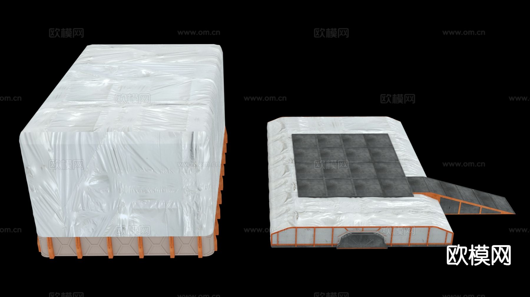 现代未来科幻基地 星际殖民地3d模型下载