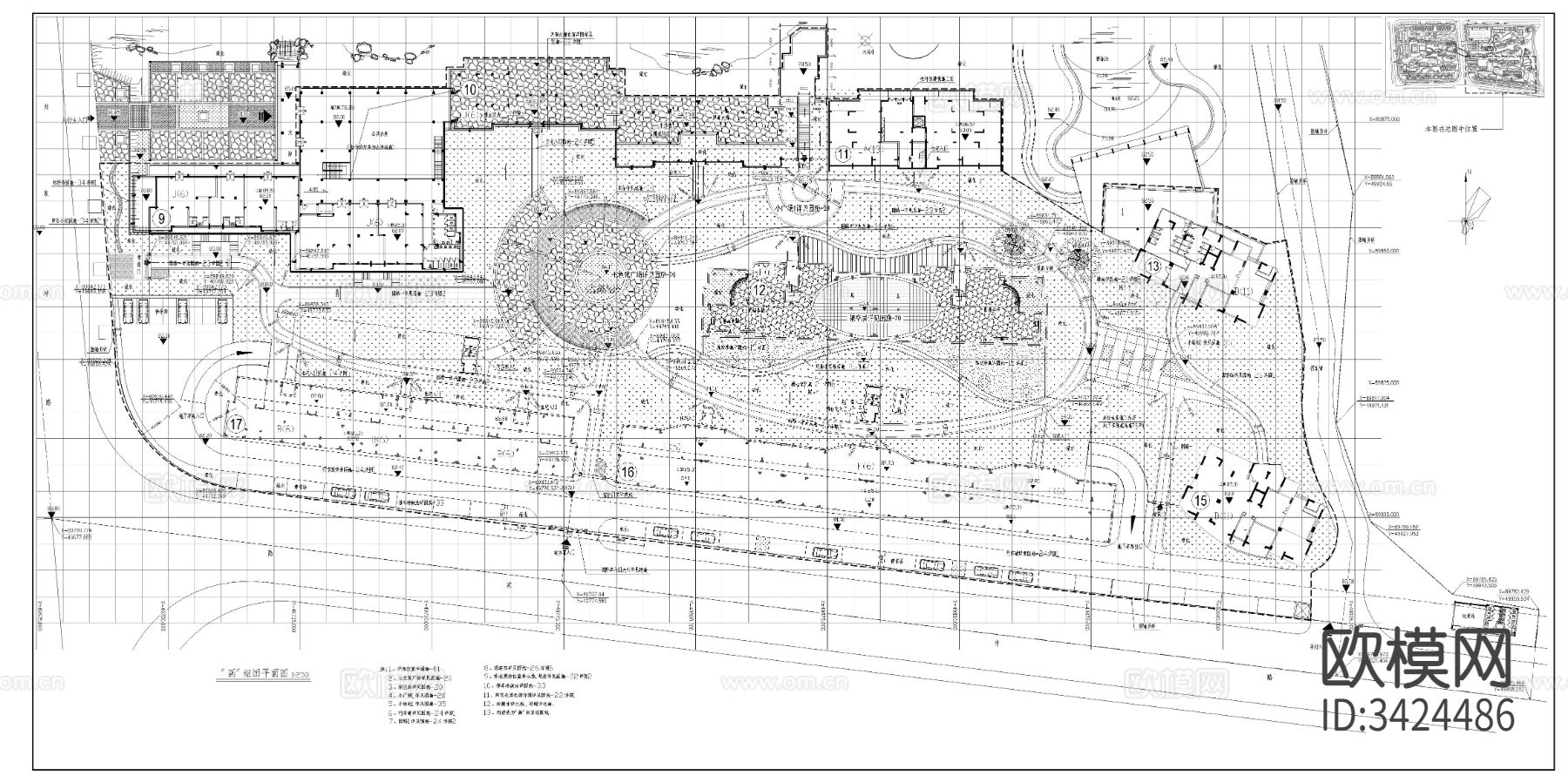 住宅小区CAD平面图下载（渲染图4）