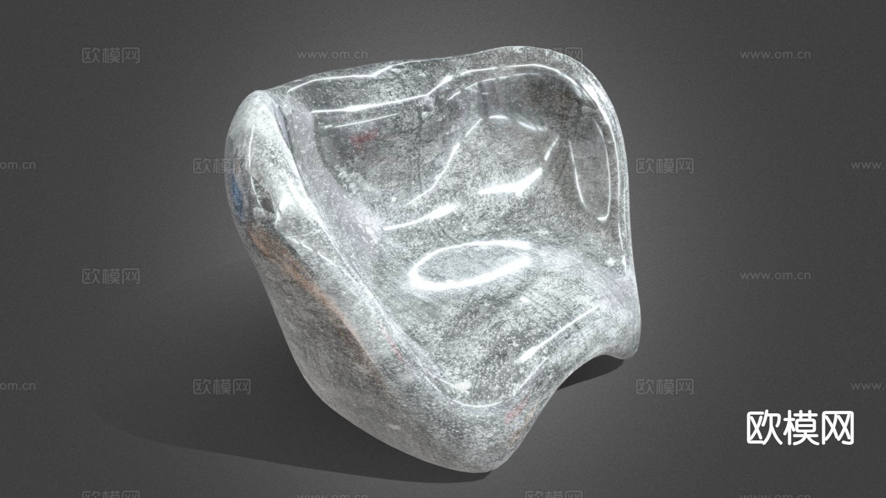 后现代休闲椅 亚克力椅子su模型下载（渲染图2）