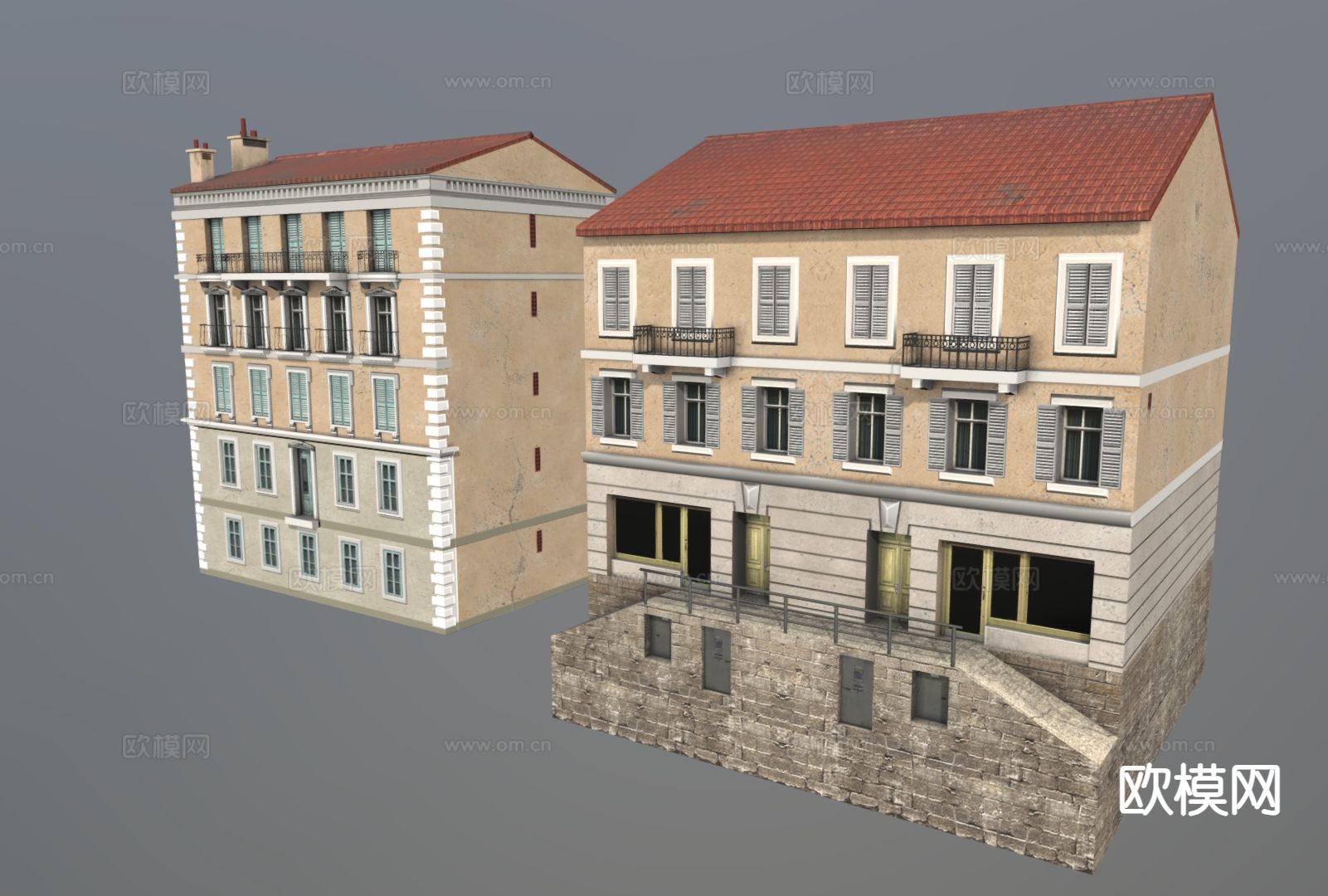 欧式学校 教学楼 实验楼su模型下载（渲染图2）