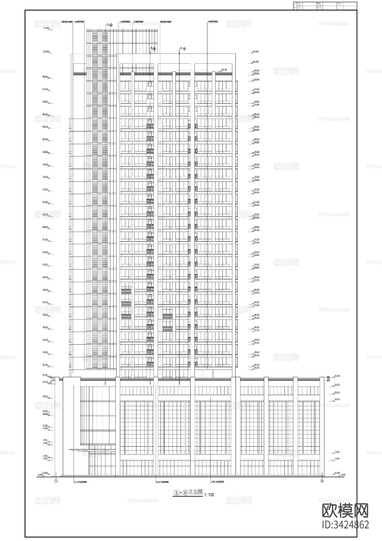 国际厦CAD施工图下载（渲染图7）