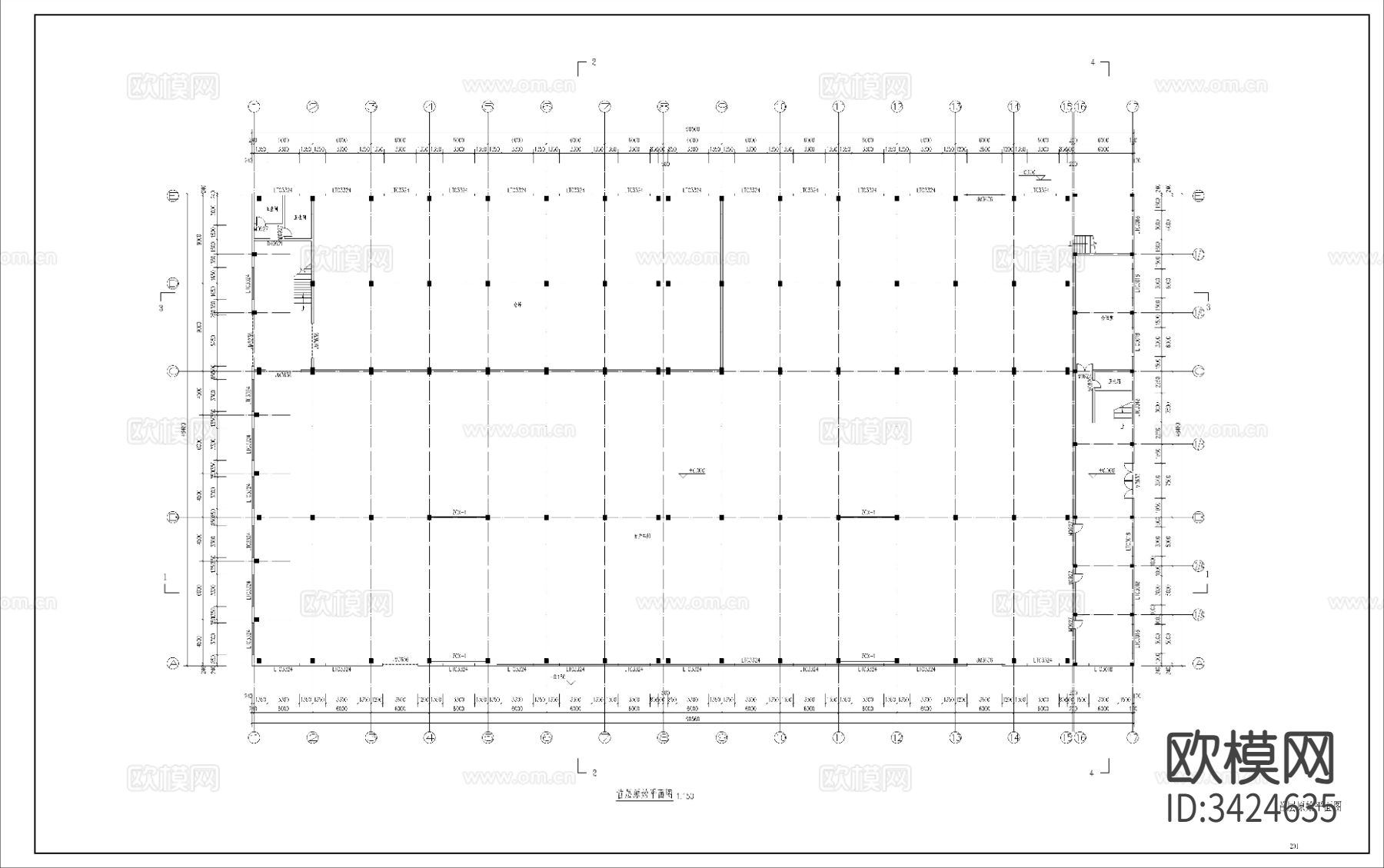 跨境电商产业园弱电CAD施工图下载（渲染图9）