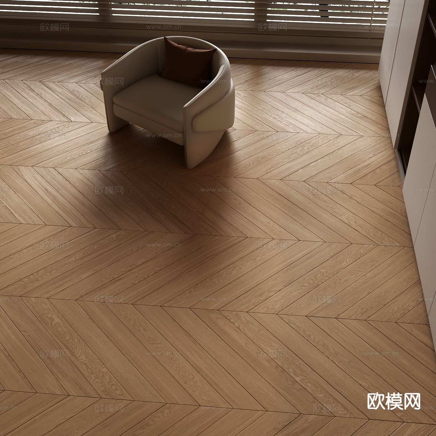 现代实木地板3d模型下载