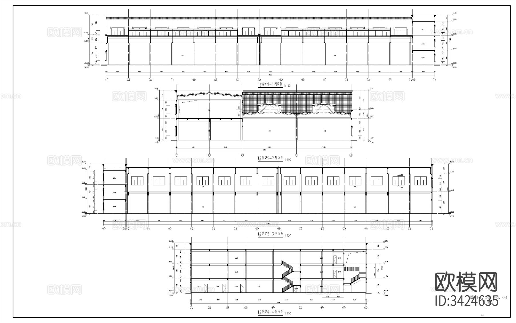 跨境电商产业园弱电CAD施工图下载（渲染图7）