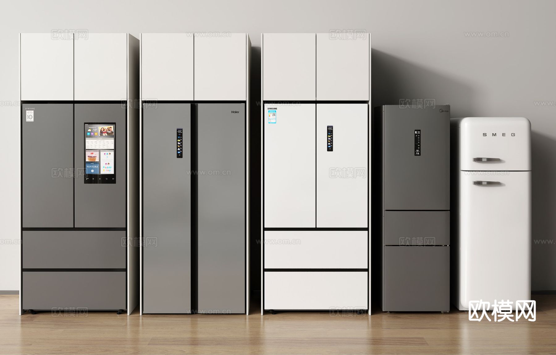 智能冰箱 冰柜3d模型下载