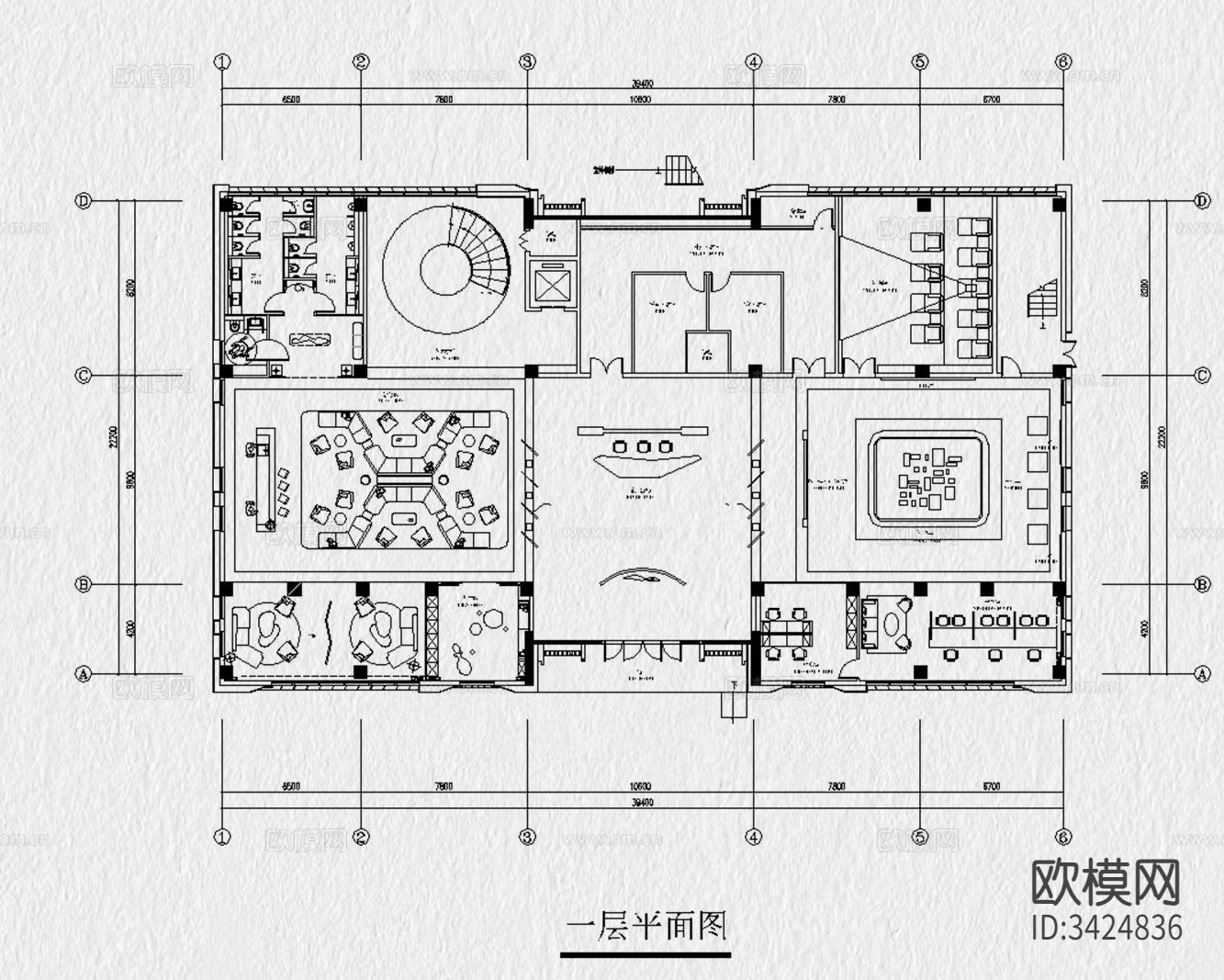 售楼处CAD图库下载（渲染图5）