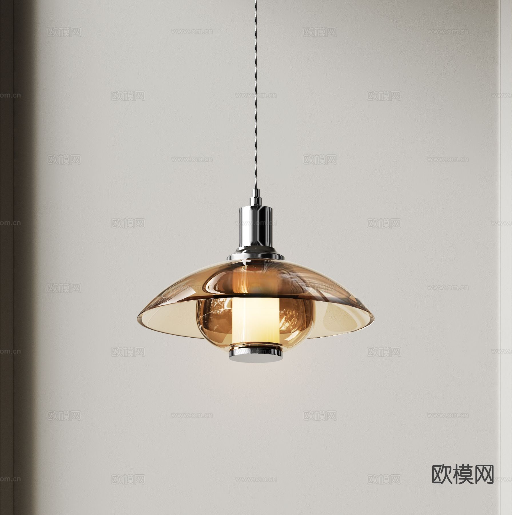 vakker现代吊灯 玻璃吊灯3d模型下载