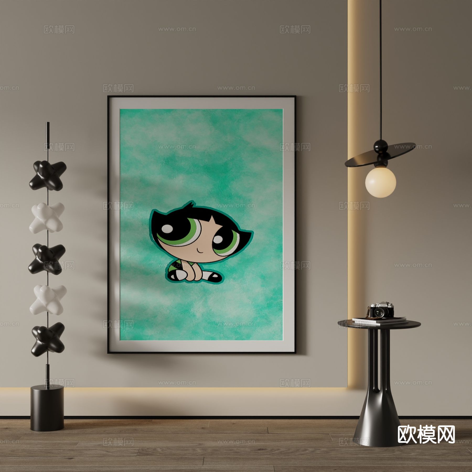 卡通画 儿童画 装饰画3d模型下载