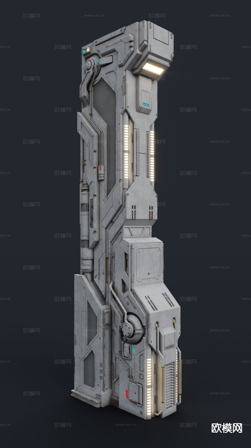 科技感立柱 科技器材3d模型下载