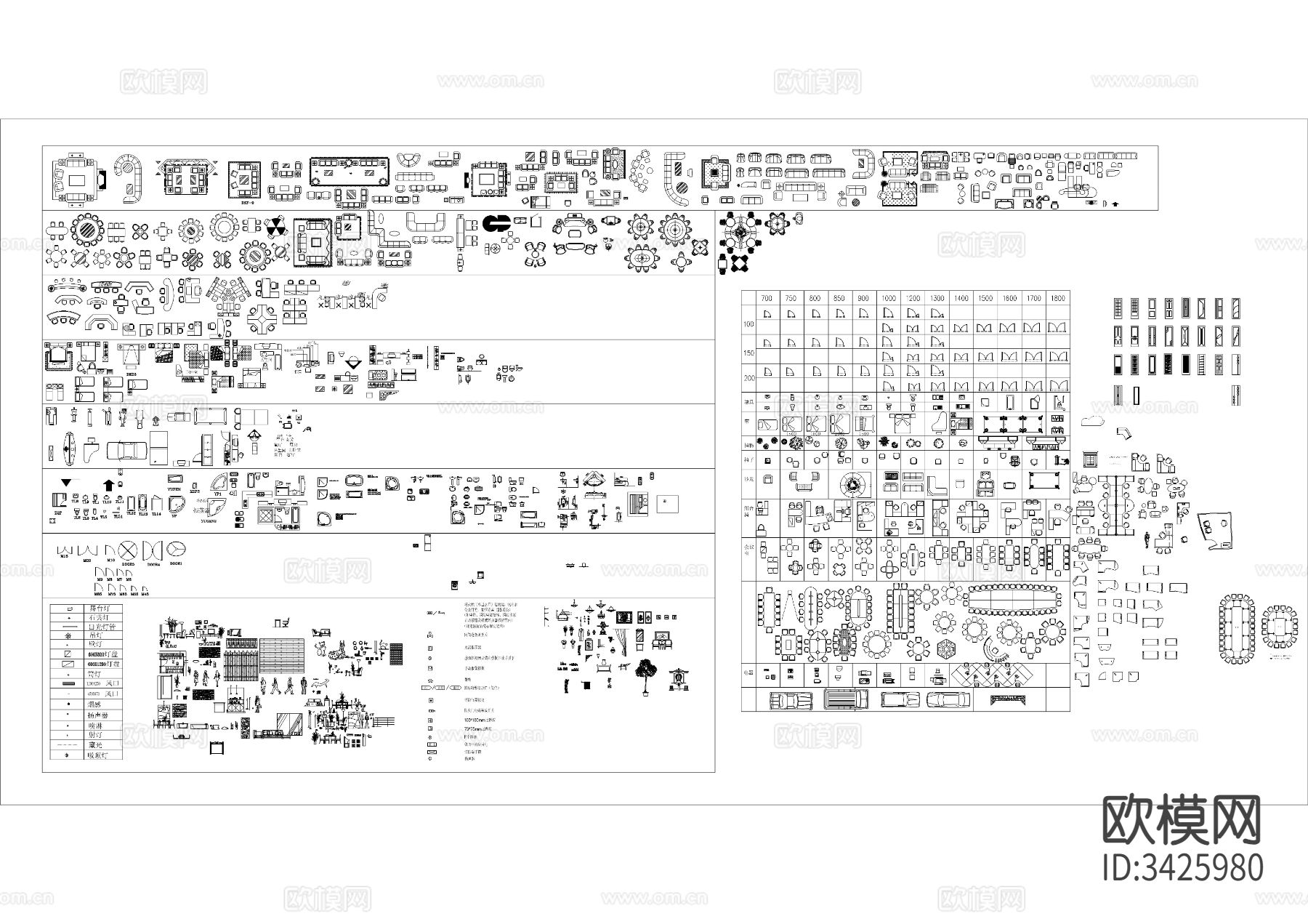 室内装修CAD图库下载