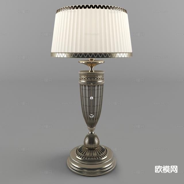 欧式台灯3d模型下载