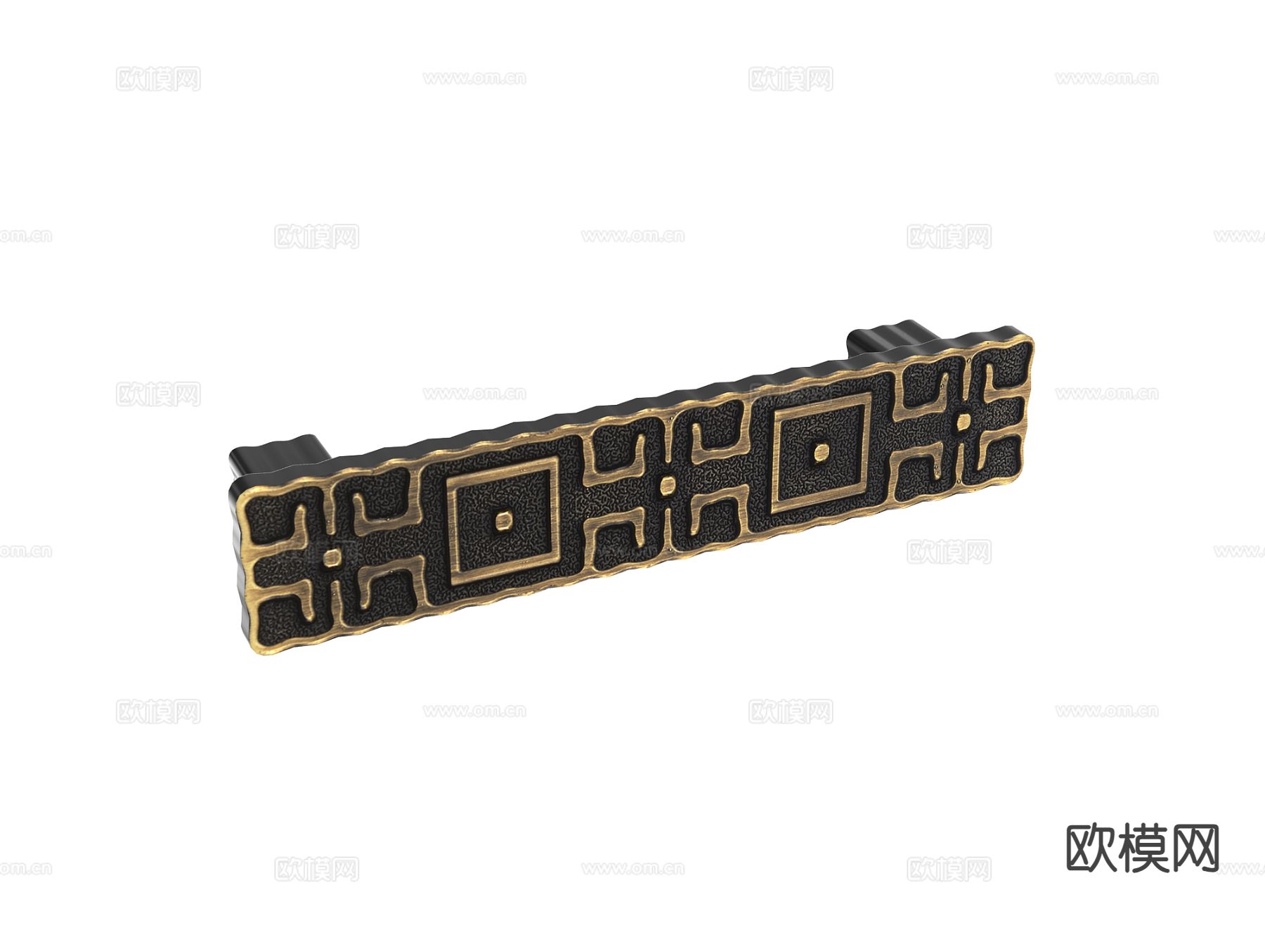 简欧门把手 柜门拉手3d模型下载