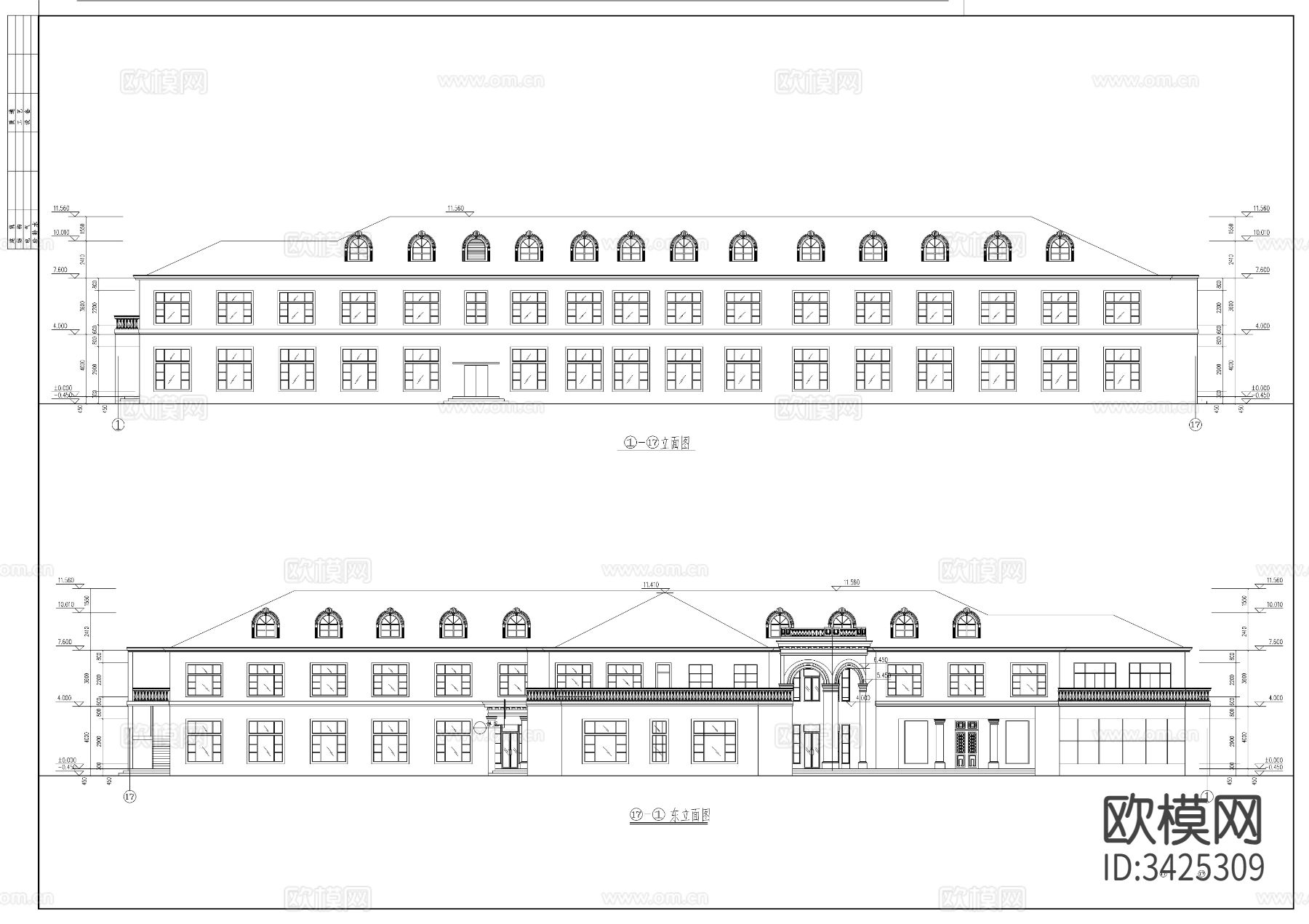 小渡假村宾馆CAD施工图下载（渲染图2）