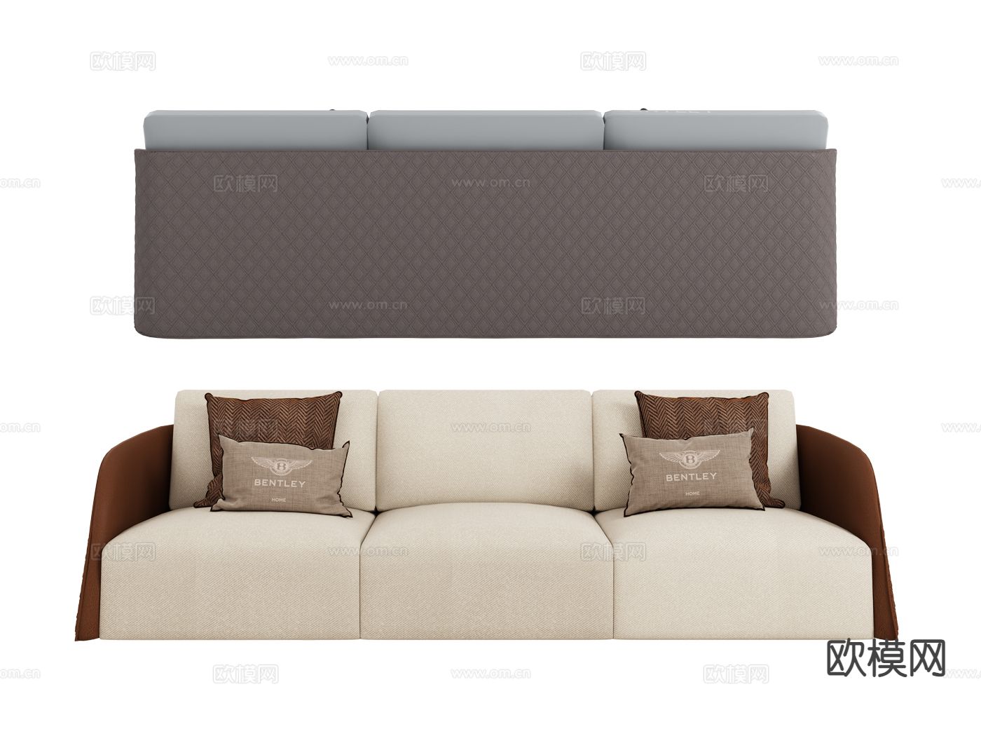 Bentley-SWAN- 三人沙发 软体沙发3d模型下载（渲染图1）