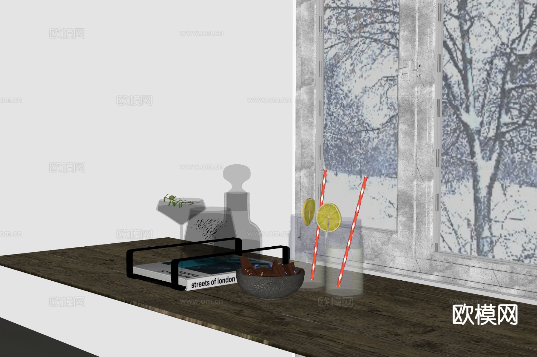 水果 酒具 饮料su模型下载（渲染图1）