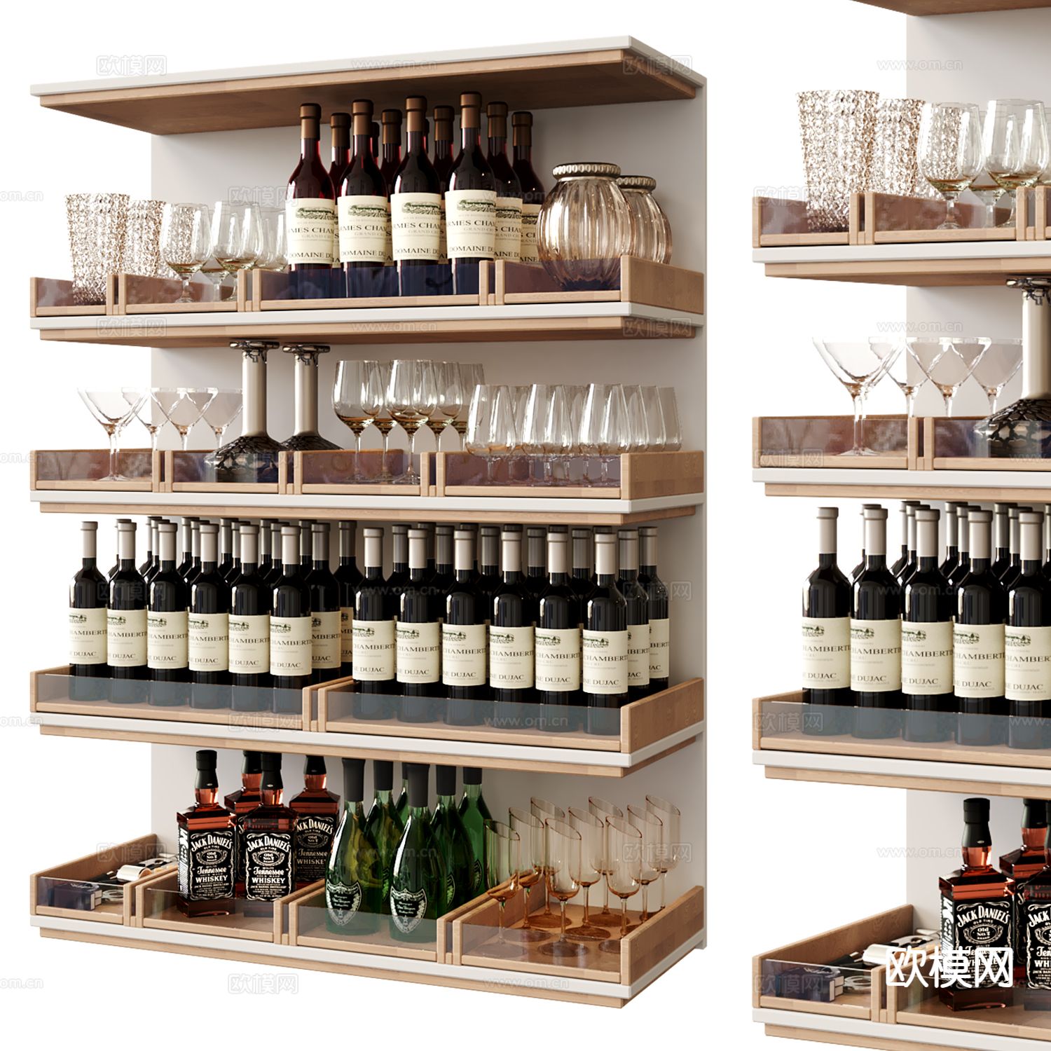酒架 酒柜 酒水3d模型下载（渲染图1）