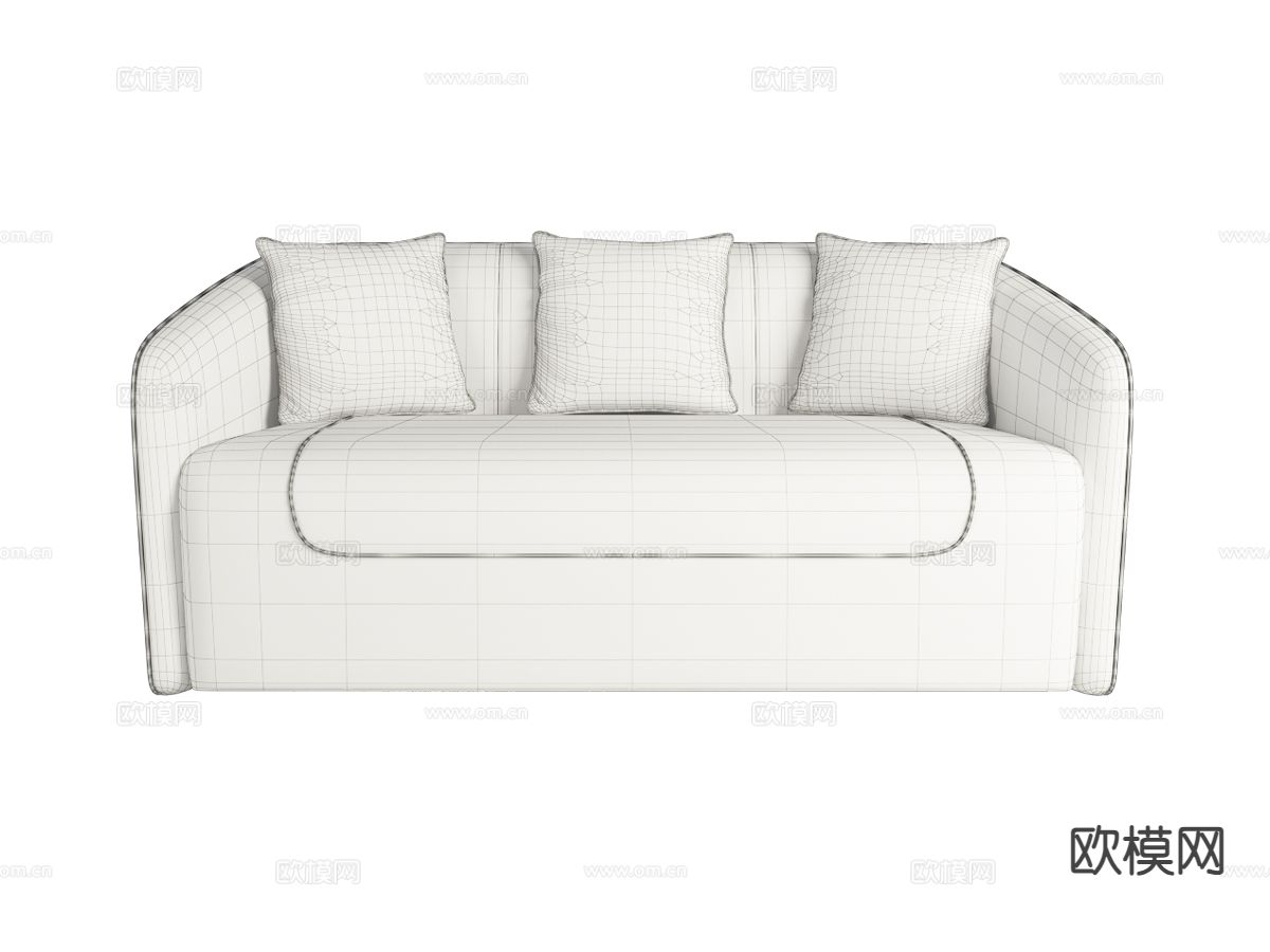 Bentley-RUGBY- 双人沙发 软体沙发3d模型下载（渲染图2）