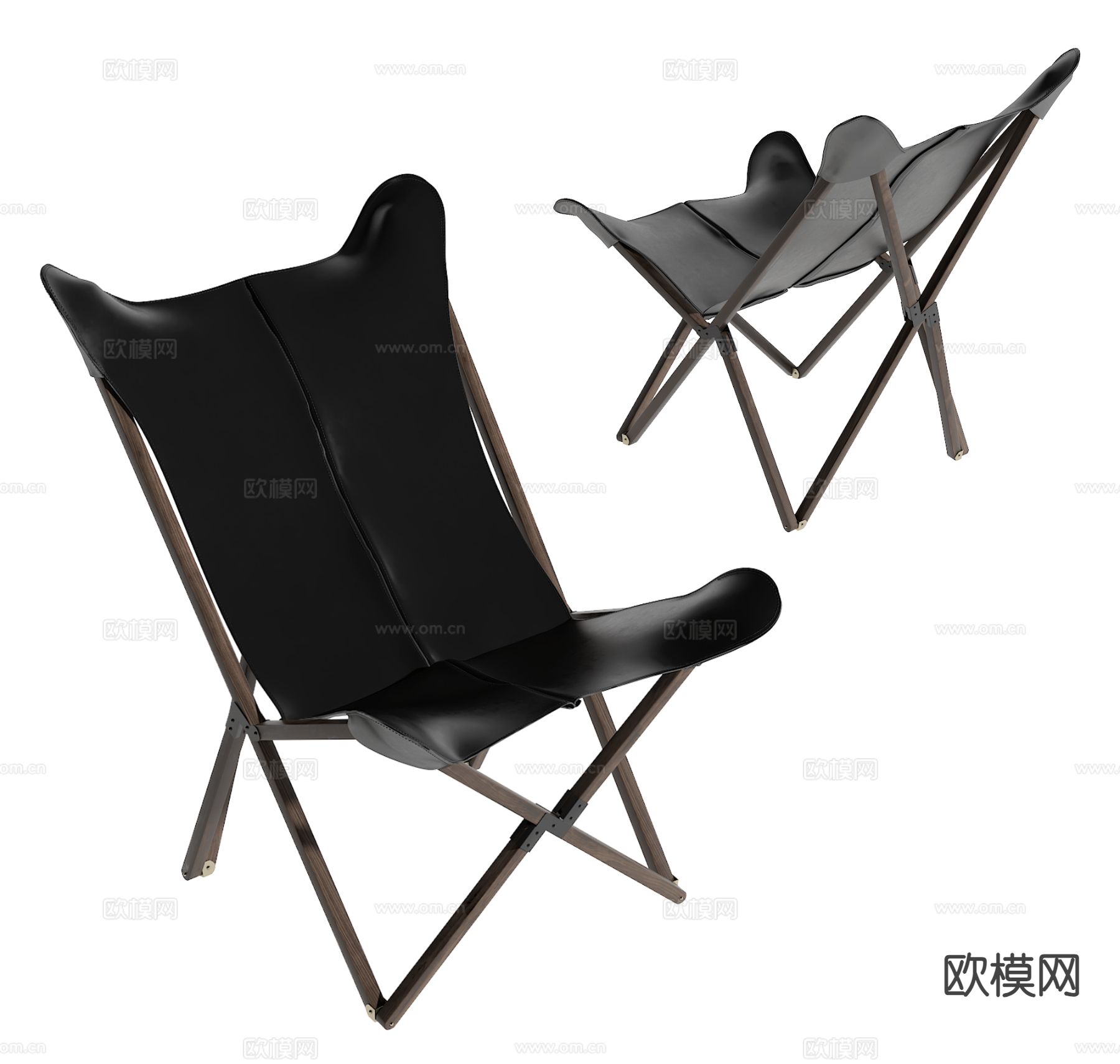 皮革椅子 休闲椅3d模型下载