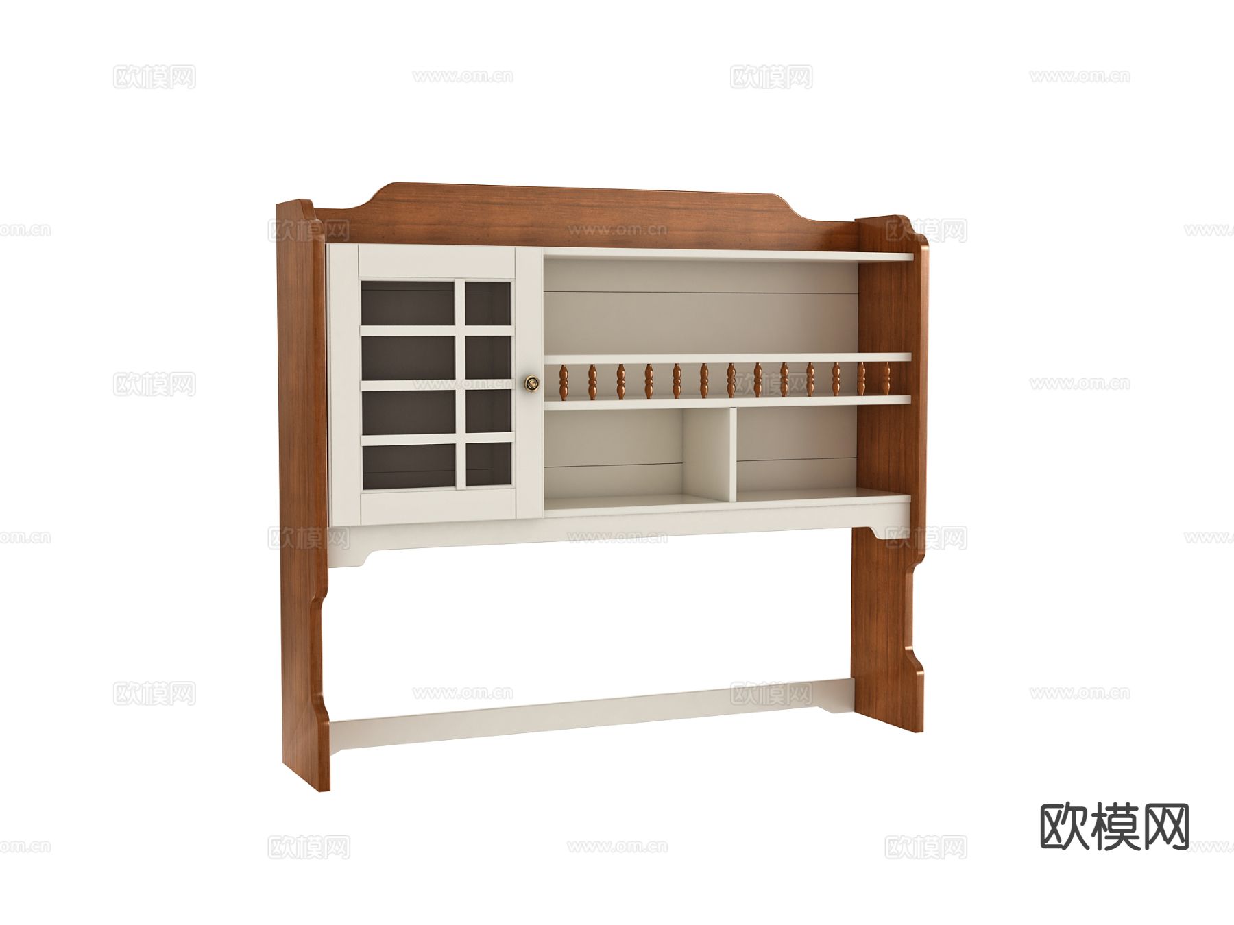 简欧书柜 书架3d模型下载