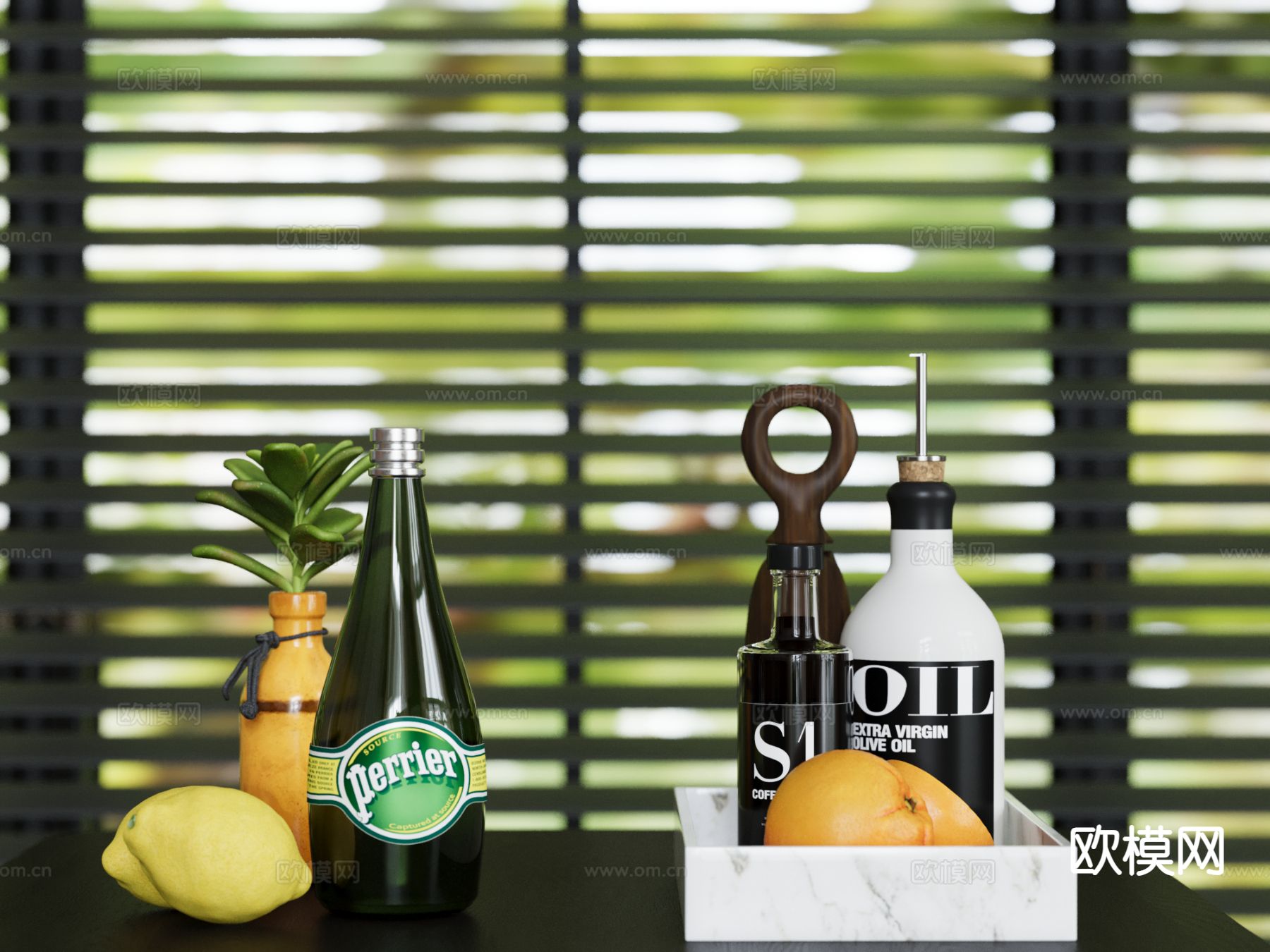 水果 柠檬 饮料su模型下载（渲染图2）