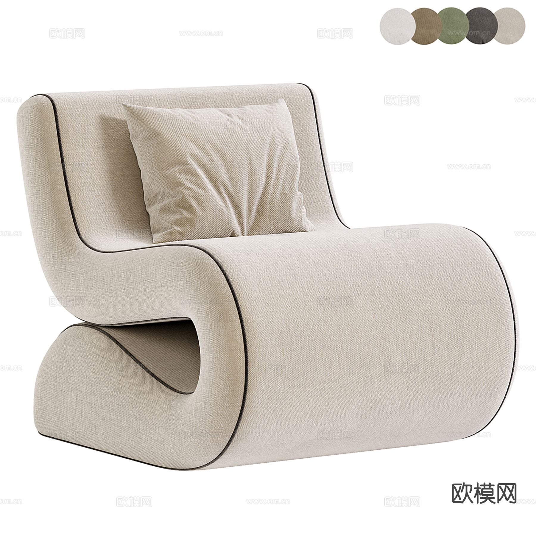 TOV furniture 创意椅子 休闲椅3d模型下载（渲染图1）