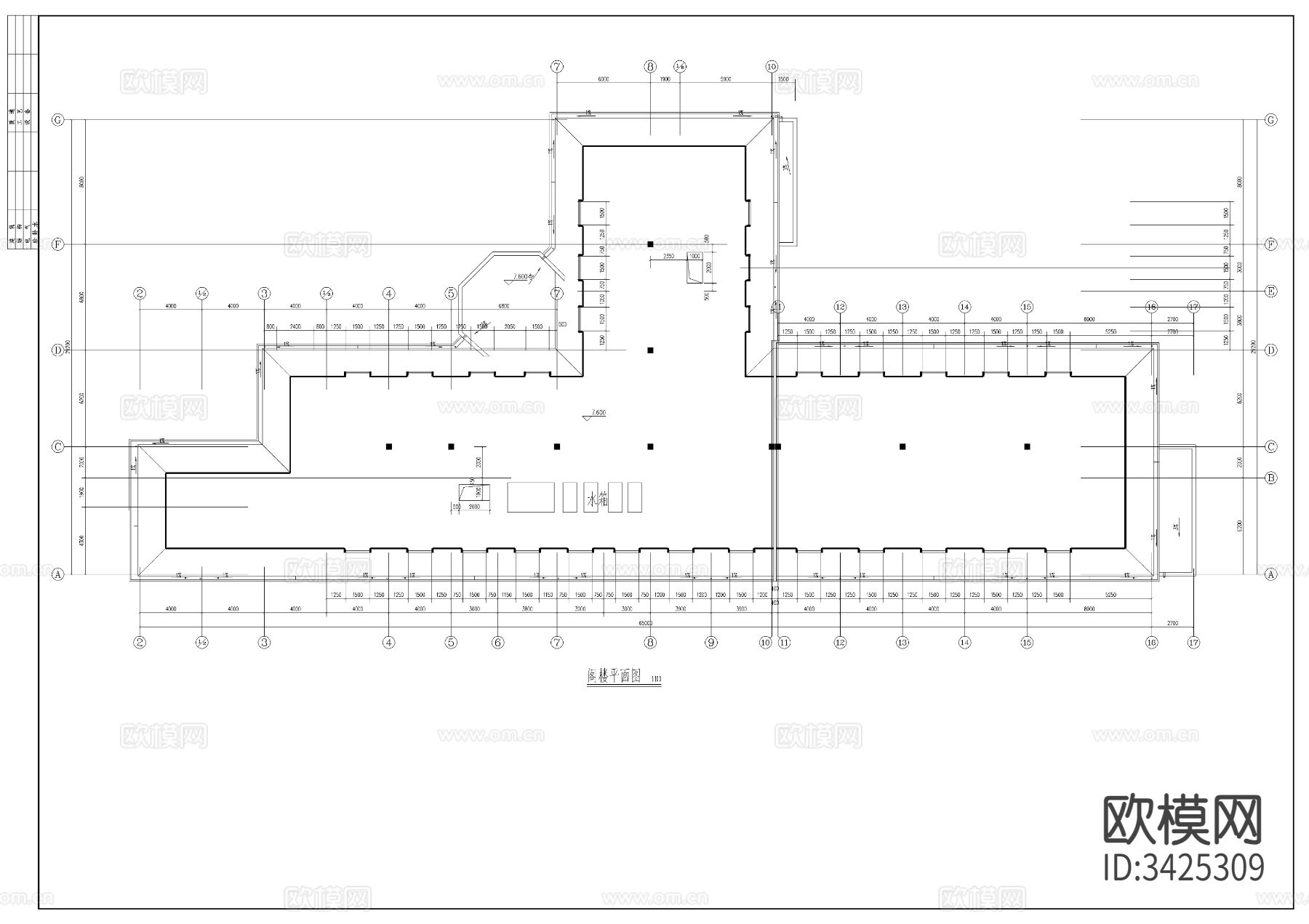 小渡假村宾馆CAD施工图下载（渲染图7）